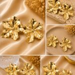 🌸 Golden Blossom Statement Earrings