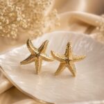 Luxury Gold Starfish Stud Earrings for Women | Beach Style Statement Fashion Earrings