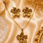 💛 Elegant Floral Stainless Steel Jewelry Set