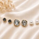 Crystal Pearl Elegance Stud Earrings Set ✨