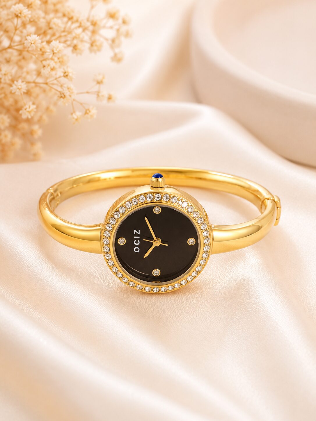 2026/07/1000361560.jpg Luxury Gold Crystal Bangle Watch - Image 1
