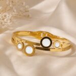 Elegant Gold Circle Accent Bracelet