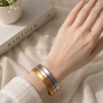 Luxury Engraved Stainless Steel Bangle Bracelet Set