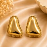 Premium Gold Minimalist Long Teardrop Earrings for Women | Anti-Tarnish Stainless Steel Earrings