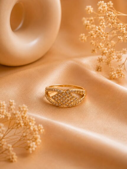 Anti-Tarnish Floral Zircon Finger Ring for Girls 🌟