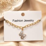 🦋 Golden Butterfly Charm Bracelet – Elegant Anti-Tarnish Fashion Jewelry