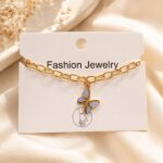 🦋 Golden Butterfly Charm Bracelet – Elegant Anti-Tarnish Fashion Jewelry