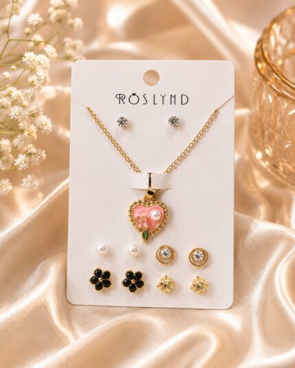 ✨ Elegant Heart Jewelry Set ✨
💖 Grace in Every Detail | Premium Finish | Perfect Gift 🎁