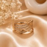 ✨ Luxury Multi-Layer Crystal Adjustable Ring for Women | Gold-Plated Anti-Tarnish Statement Ring ✨
