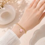 Cute Pink Turtle Charm Gold Bracelet for Women | Elegant Minimalist Korean Style Wrist Bracelet 🩷🐢✨