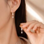 Rose Gold Crystal Drop Earrings