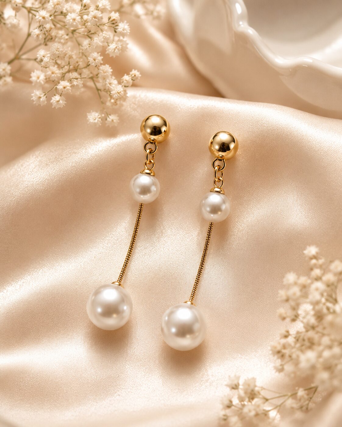 2026/07/17111.jpg Double Pearl Long Drop Earrings - Image 1