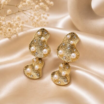 GOLDEN PEARLS EARRINGS