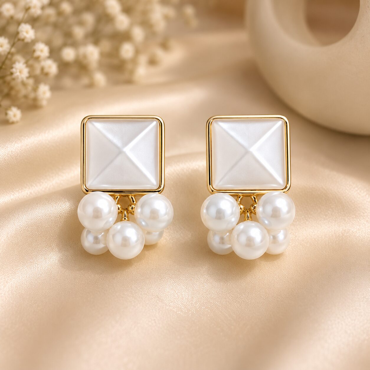 2026/07/445440.jpg Monalisa Stone Pearl Drop Earrings for Women - Image 1