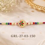 American Diamond Rakhi with Multicolor Beads Pack of 1(2703)
