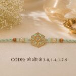 Mint Floral American Diamond Designer Rakhi (3014) - Pack of 1