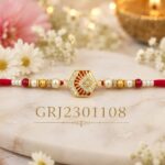 Hexagon American Diamond Rakhi (GRJ2301) - Pack of 1