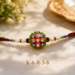 Floral Designer Stone Rakhi (K6R) - Pack of 6
