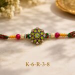 Multicolor Floral Designer Rakhi (K6R) - Pack of 6