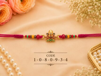 Floral Enamel Designer Rakhi (10809) - Pack of 6