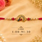 Peacock American Diamond Designer Rakhi (10091) - Pack of 6