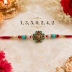Floral Enamel Designer Rakhi (13502) - Pack of 6