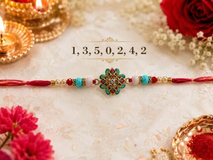 Floral Enamel Designer Rakhi (13502) - Pack of 6