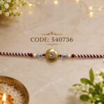 Gold-Tone Crystal Designer Rakhi (5407) - Pack of 6