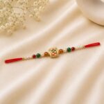 Om Symbol Designer Beaded Rakhi (KR6) – Pack of 6