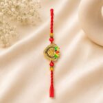 Traditional Floral Designer Rakhi with Gold-Plated Pendant (KR3) - Pack of 6
