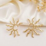 GOLDEN Fairy Wing Statement Earrings for Women | Trendy Designer Party Earrings