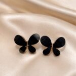 Black Butterfly Stud Earrings