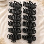 Matte Black Hair Claw Clip – Strong Grip Hair Accessories Set