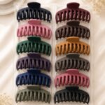Matte Hair Claw Clips – Multicolor Strong Grip Hair Accessories Set