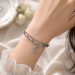 Silver Double Layer Chain Bracelet