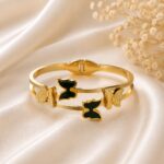 Elegant Gold Black Butterfly Designer bracelet