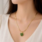 Green Heart Pendant Necklace