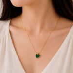 Green Heart Pendant Necklace