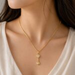 Elegant Gold Double Heart Pendant Necklace