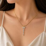 Elegant Gold Butterfly Crystal Pendant Necklace