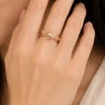 Elegant Korean Style rose Gold Crossover Ring