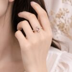 Elegant Sunburst Crystal Rose Gold Ring