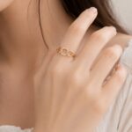 Triple Circle Crystal Rose Gold Ring