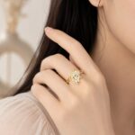 🦚 Peacock Elegance Rose gold Ring