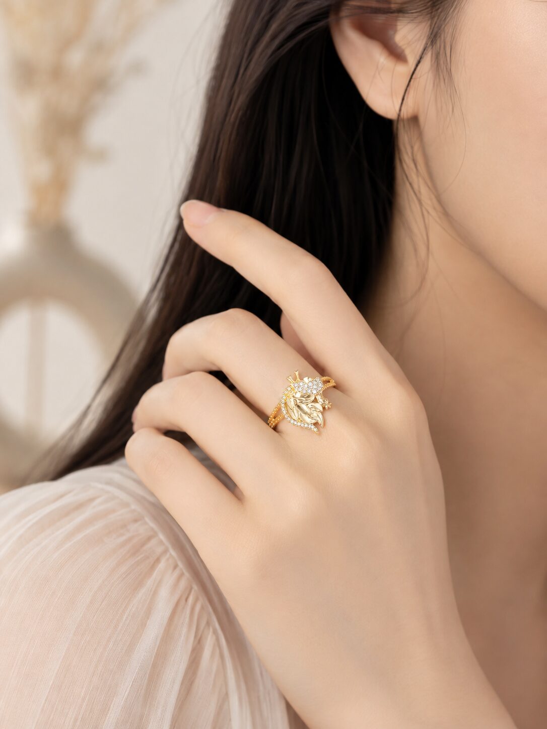 2026/08/1001775015.jpg 🦚 Peacock Elegance Rose gold Ring - Image 1