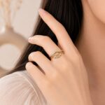 💖 Heart & Sparkle Rose gold Ring