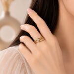 ✨ Eye-Shaped Solitaire Rose gold Ring