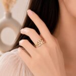 💖 Double Heart Rose gold Ring
