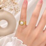 Classic Pearl Gold Statement Ring