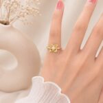 Floral Pearl Gold Ring